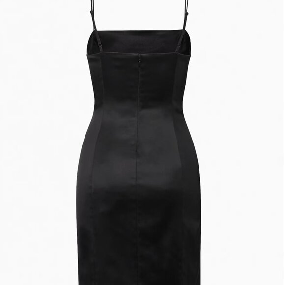 ARITZIA- Sunday Best Shimmer Satin Knee Dress - Picture 5 of 6